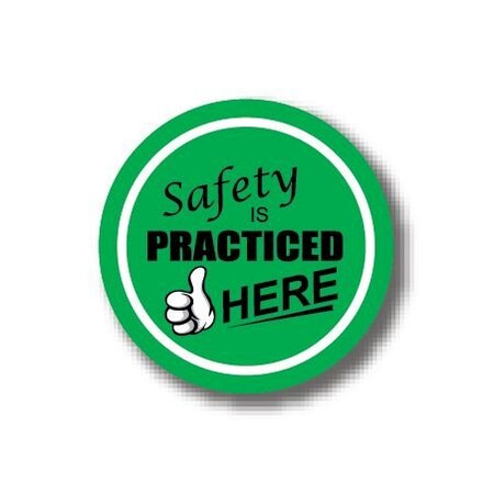 Ergomat 32in CIRCLE SIGNS - Safety is Practiced Here DSV-SIGN 1024 #0522 -UEN